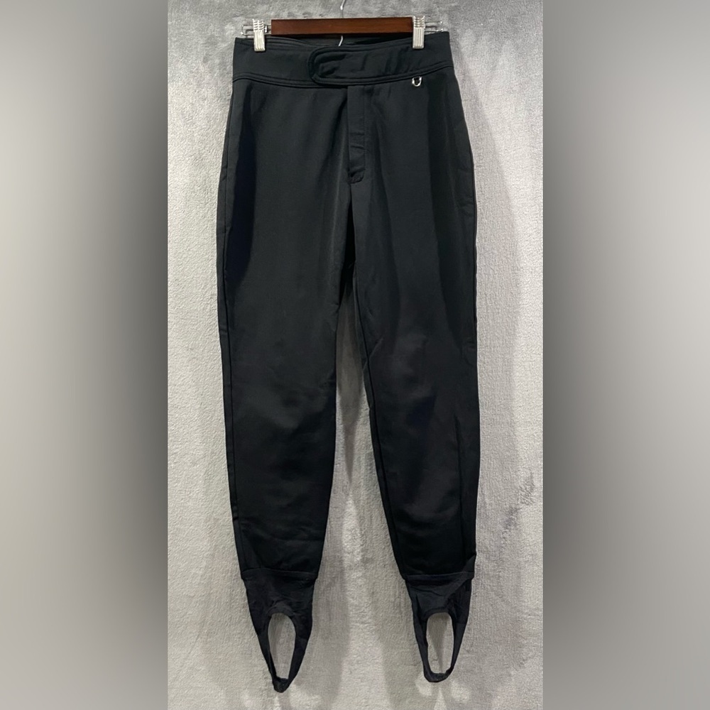 Schoeller Vintage Ski Fans Black Stirrup Ski Pants Women’s Size 10  Made In USA